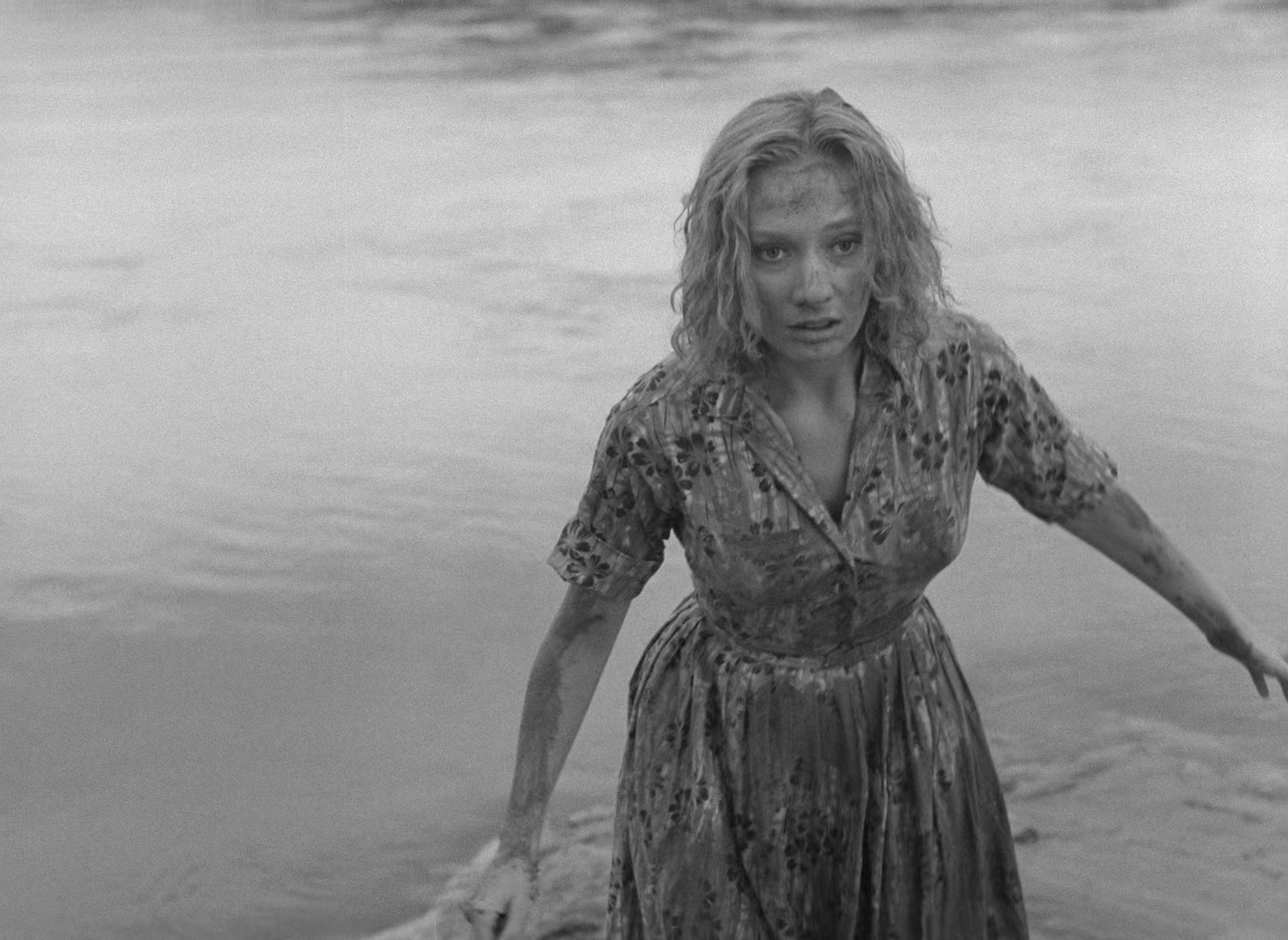 Black-and-white film still from Carnival of Souls (1962)